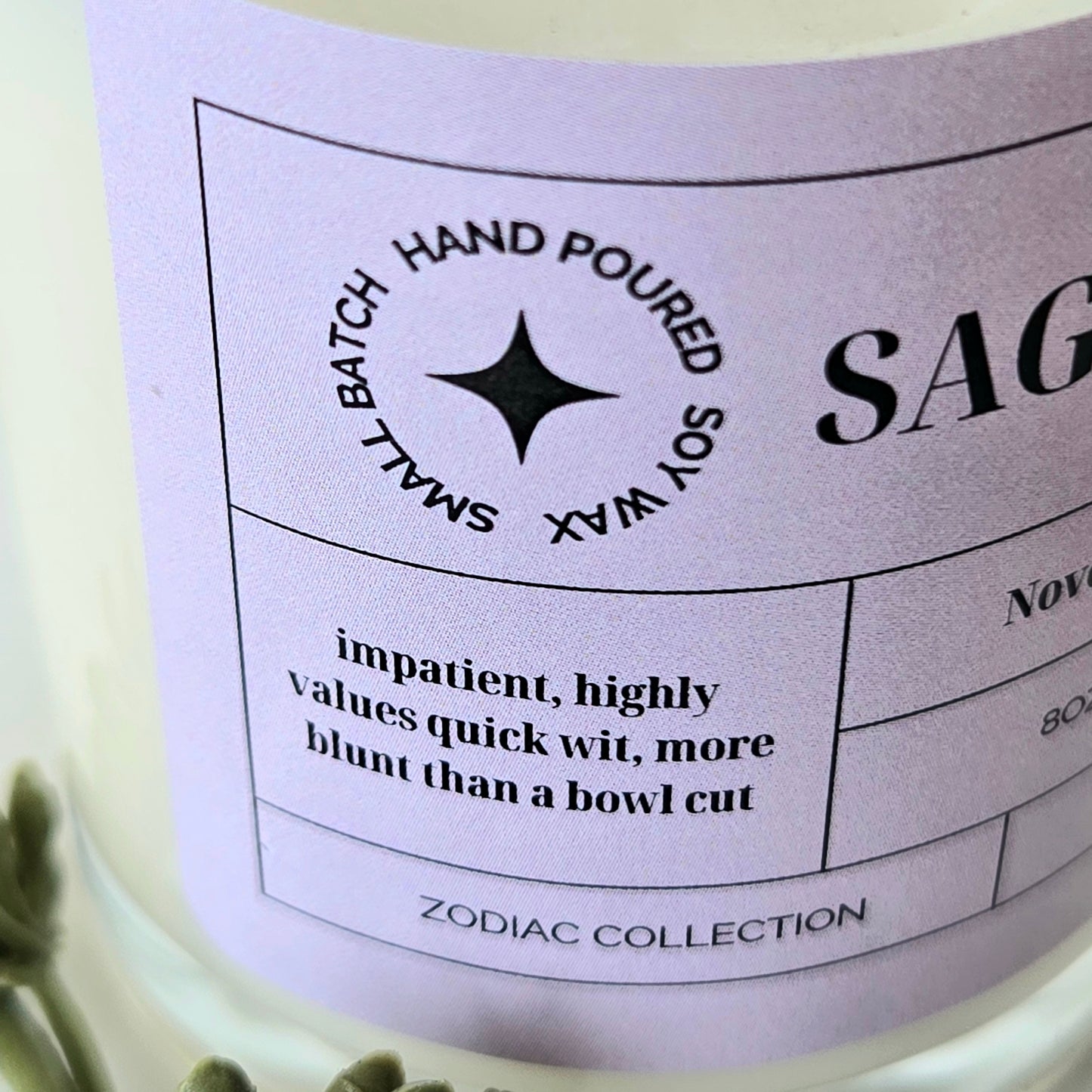 ZODIAC 4 oz candle - SAGITTARIUS