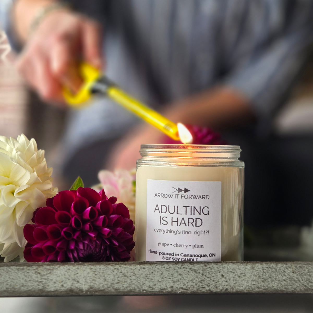 ADULTING IS HARD - 8oz candle